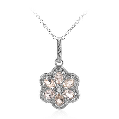 Collana in argento con Morganite