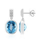 Orecchini in argento con Topazio Blu Svizzero (Pallanova)