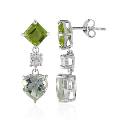 Orecchini in argento con Ametista Verde