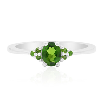 Anello in argento con Diopside Russo