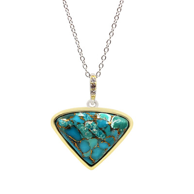 Collana in argento con Turchese Ramato Blu (Faszination Türkis)