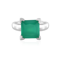Anello in argento con Onice Verde