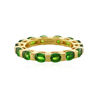 Anello in argento con Diopside Russo