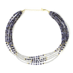 Collana in argento con Ematite Dorata (Riya)