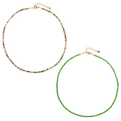 Set collane in argento con Diopside Russo & Tormalina