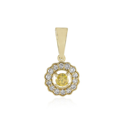 Ciondolo in oro con Diamante Giallo I1