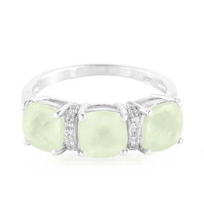 Anello in argento con Prehnite