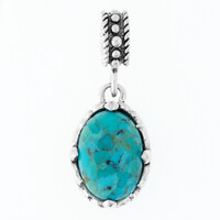 Ciondolo in argento con Turchese Kingman Mohave Blu (Art of Nature)