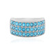 Anello in argento con Apatite Blu Neon