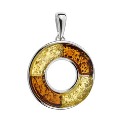 Ciondolo in argento con Ambra Baltica