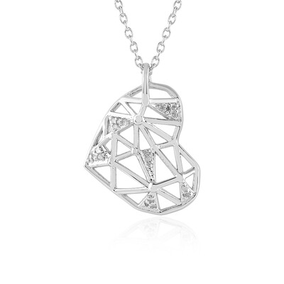 Collana in argento con Diamante I2 (J)