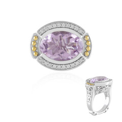 Anello in argento con Ametista Rose de France (Dallas Prince Designs)