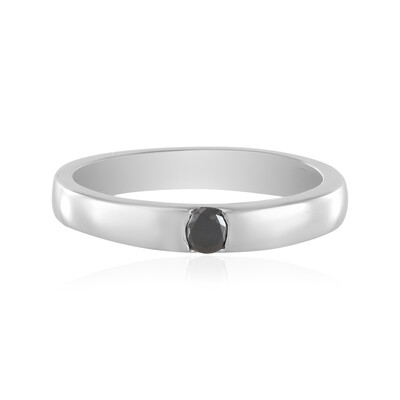 Anello in argento con Diamante Nero