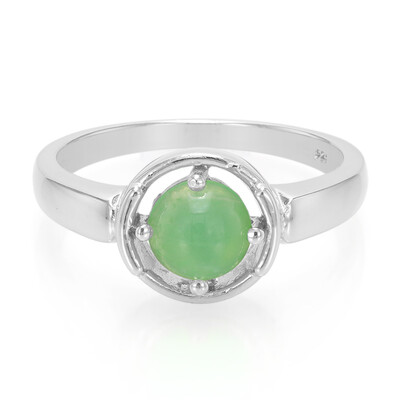 Anello da uomo in argento con Crisoprasio Imperiale