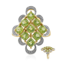 Anello in argento con Peridoto della Birmania