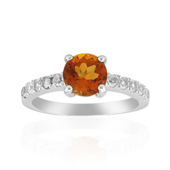 Anello in argento con Citrino Madeira
