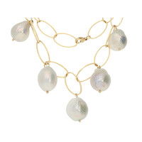 Collana con Perla d'Acqua Dolce Bianca