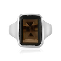 Anello in argento con Quarzo Fumè