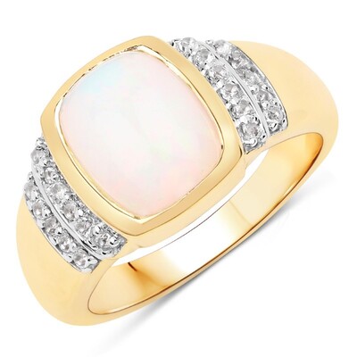 Anello in argento con Opale di Welo