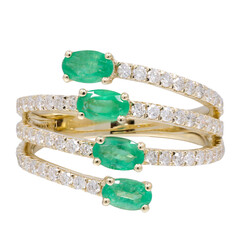Anello in oro con Smeraldo Zambia AAA (CIRARI)