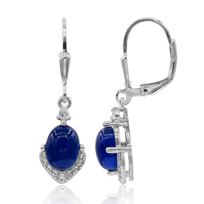 Orecchini in argento con Calcedonio Blu