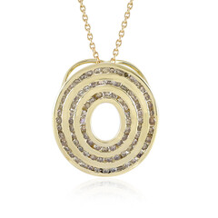 Collana in oro con Diamante Champagne I2 (de Melo)
