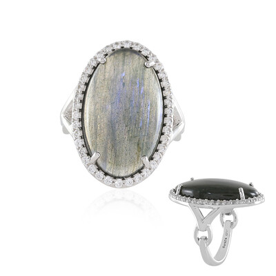 Anello in argento con Labradorite