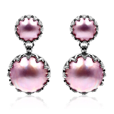 Orecchini in argento con Perla Mabe (Dallas Prince Designs)
