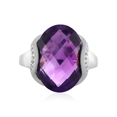 Anello in argento con Ametista Zambiana