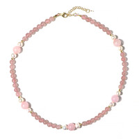 Collana in argento con Quarzo Rosa