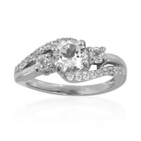 Anello in argento con Topazio Bianco