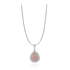 Collana in oro con Diamante Rosa I1 (CIRARI)