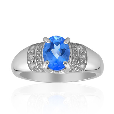 Anello in argento con Topazio Blu Indaco