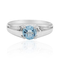 Anello in argento con Topazio Blu Svizzero (Tenner Diniz)
