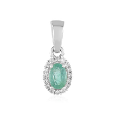Ciondolo in argento con Smeraldo Russo (Adela Silber)