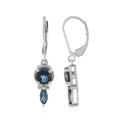 Orecchini in argento con Topazio Blu Londra