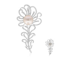 Spilla in argento con Perla Ming (TPC)