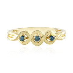 Anello in argento con Diamante Blu I3