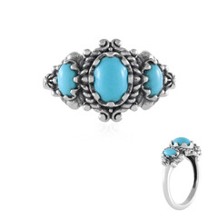Anello in argento con Turchese Sleeping Beauty (Desert Chic)