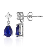 Orecchini in argento con Spinello Blu Royal