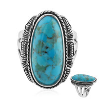 Anello in argento con Turchese Kingman Mohave Blu (Art of Nature)