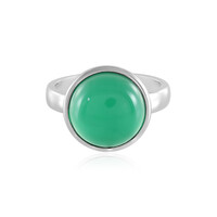 Anello in argento con Onice Verde