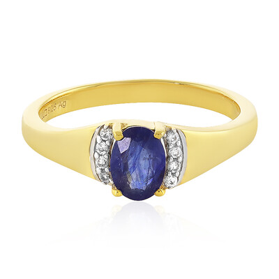 Anello in argento con Zaffiro Blu del Madagascar