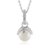 Collana in argento con Perla d'Acqua Dolce Color Crema