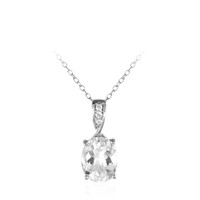 Collana in argento con Topazio Bianco