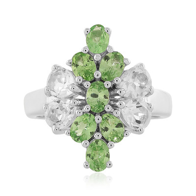 Anello in argento con Topazio Bianco