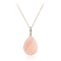 Collana in argento con Quarzo Rosa