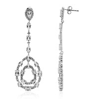 Orecchini in argento con Topazio Bianco