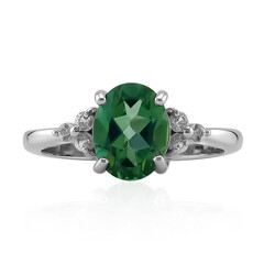 Anello in argento con Topazio Verde Farfalla