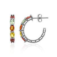 Orecchini in argento con Zaffiro Fancy
